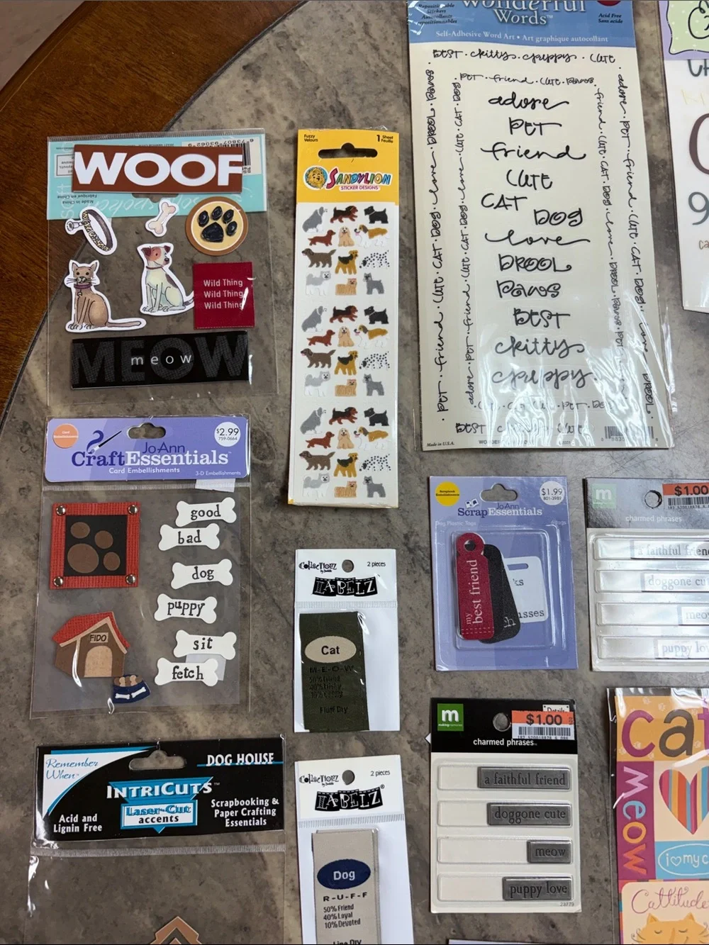 Scrapbooking Assorted Pet-Themed Sticker Pack - Multi-Color lot 42